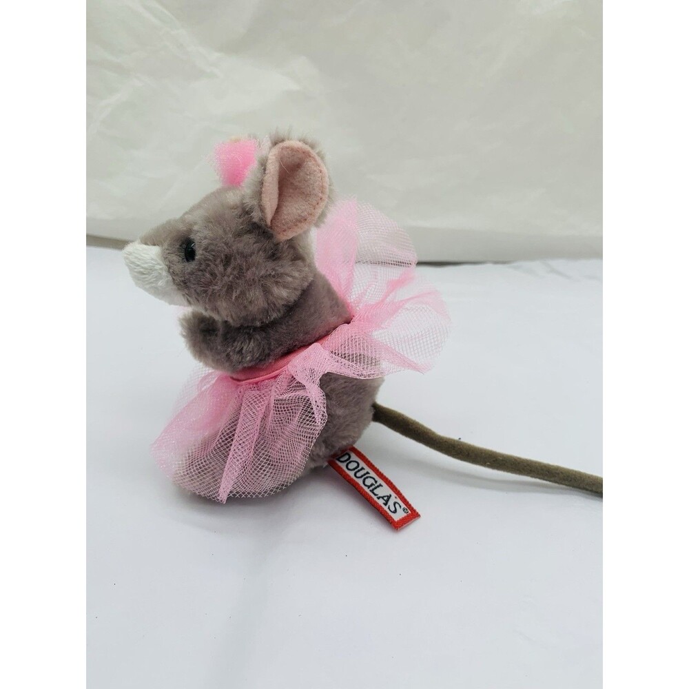 Douglas Cuddle Toys Tippy Toe Ballerina Mouse # 647 Grey Stuffed Animal Toy 5” - Picture 4 of 13